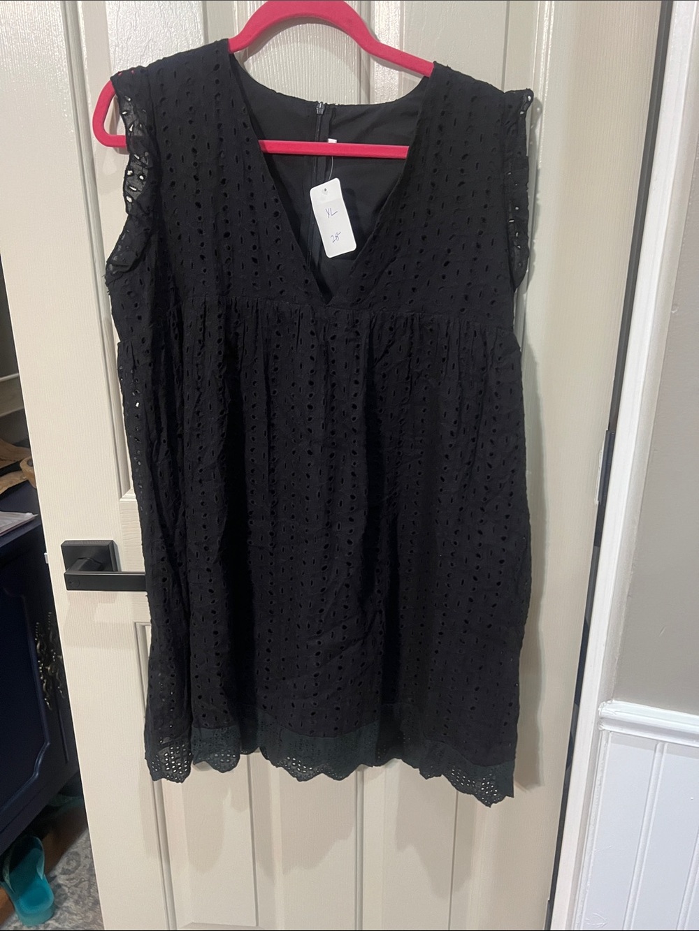 Private Label Black Eyelet Sleeveless Jumpsuit Romper